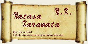 Nataša Karamata vizit kartica